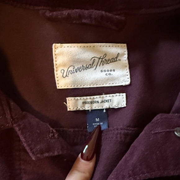 Universal Thread Maroon Jean Jacket - Picture 2 of 3